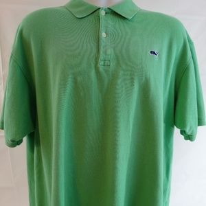 VINEYARD VINES Polo/Golf Shirt 100%  Cotton Green